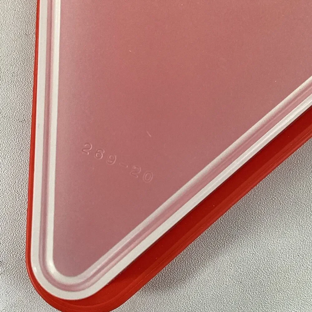 Tupperware Pizza Pie Keeper Clear Red Lid Excellent 269-20